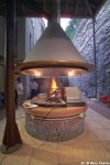 outdoor fire-place at the Osterietta